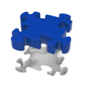Puzzle Piece Showing Simple Strategy Shape Solution